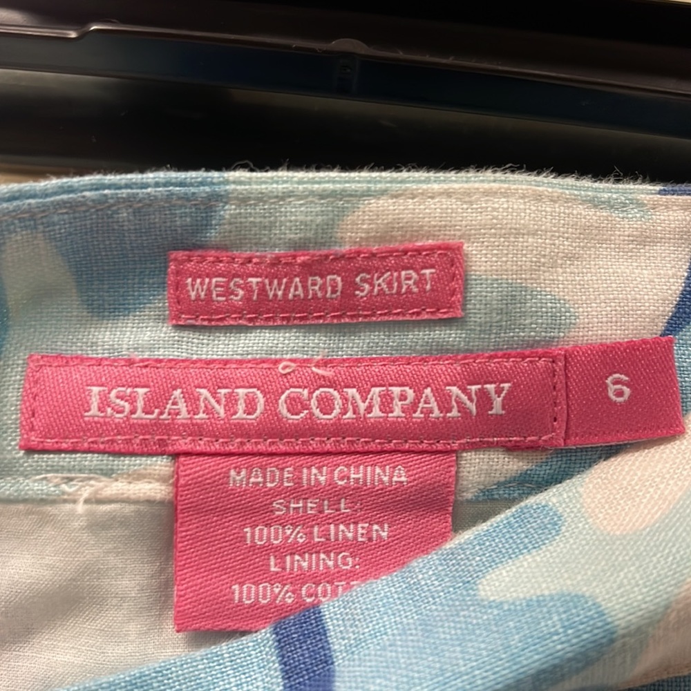 Island Company Blue & White Tropical Wrap Swim Coverup - Picture 2 of 3